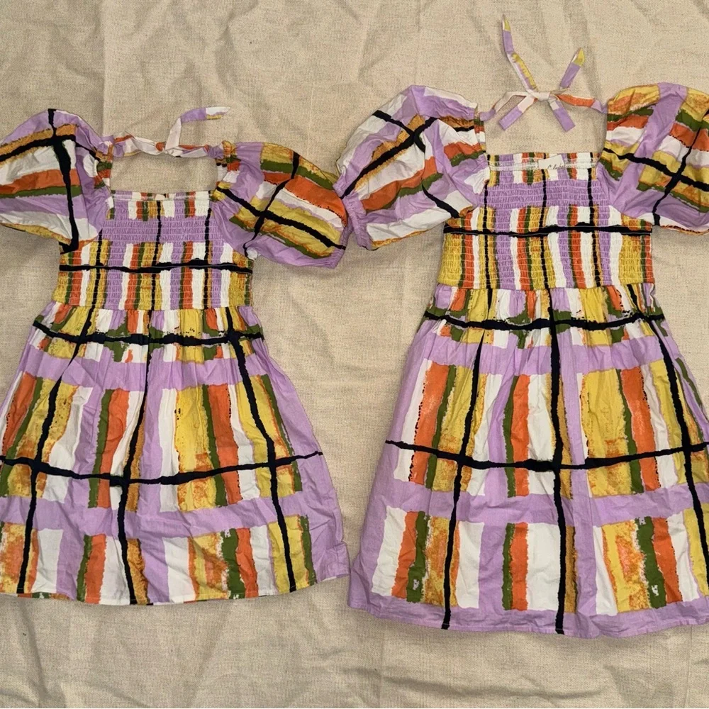 EASTER PERFECT Cleobella Mommy & Me Matching Dresses Lot Sz S, Girls 5 & 7 - Picture 8 of 8